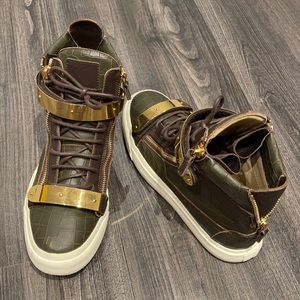 GIUSEPPE ZANOTTI Leather High Top Sneakers 44